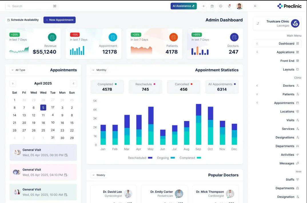 نظام طبي متكامل لإدارة العيادات والمراكز الصحية